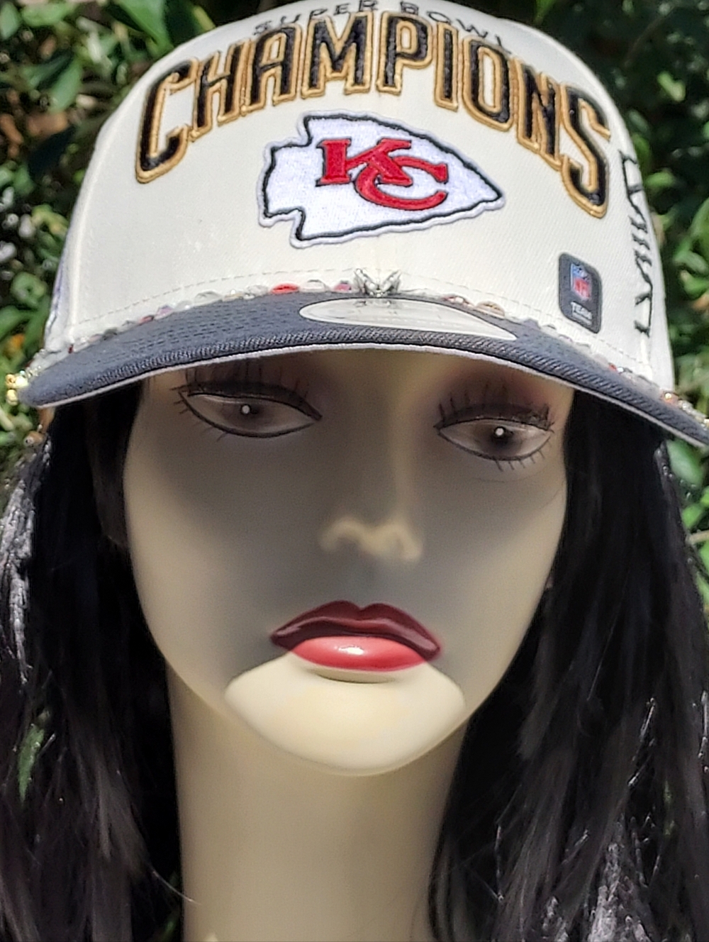 2024 NFL Kansas City  Superbowl Champions  Swarovski Crystal Bling Hat